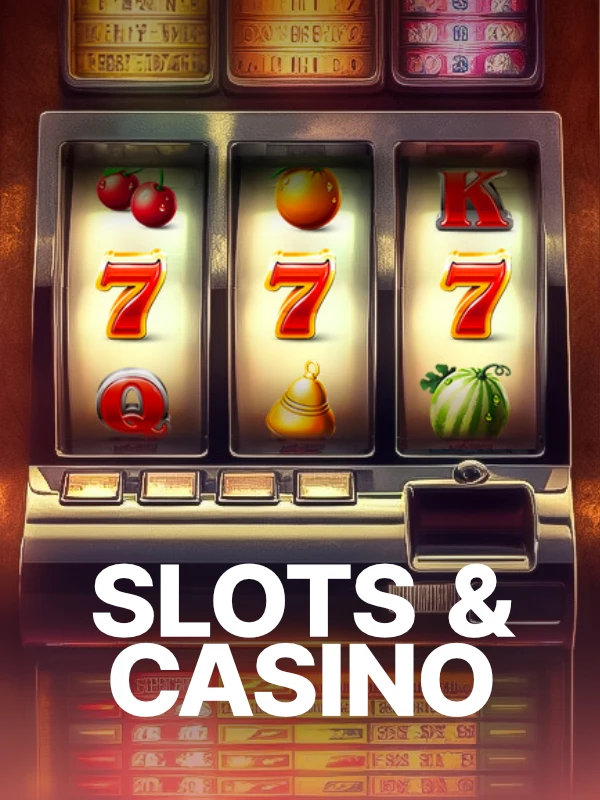Juego de casino con ilustración moderna y contraste marcado.